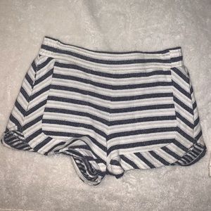 Stripped cotton shorts